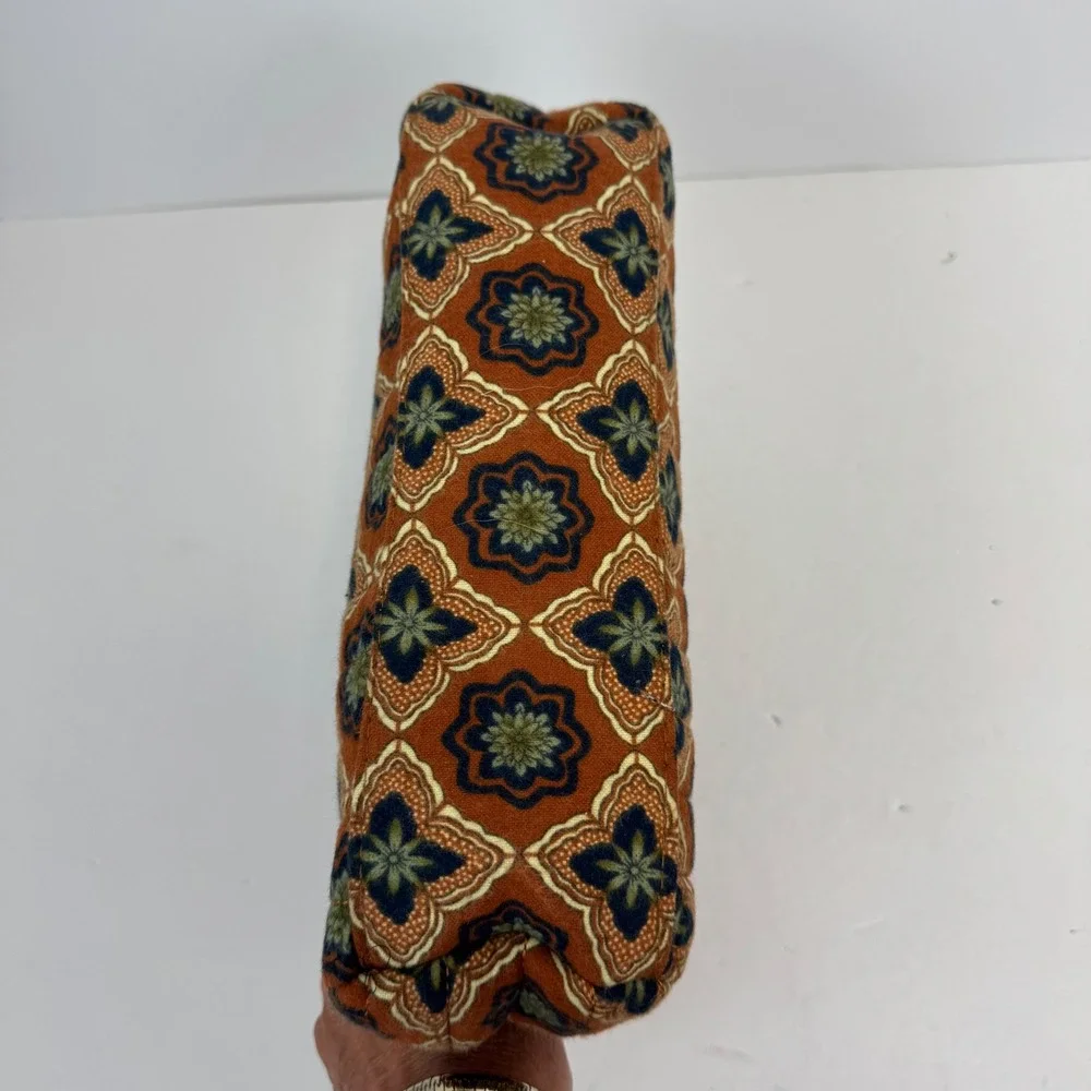 Shiraleah Chicago Evan Top Handle Clutch Wood Handle Quilted Multi Color NWT